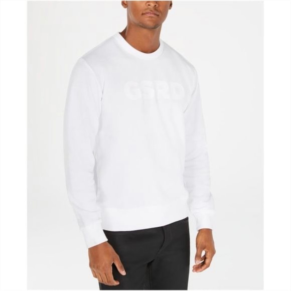 G-Star Other - G-Star RAW Mens GSRD Sweater Large White Long Sleeve Casual Pullover Sweatshirt.